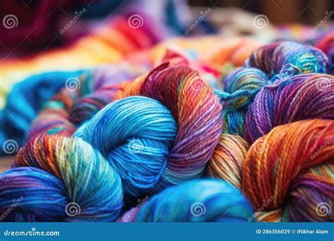 Colorful Skeins Of Yarn For Embroidery As A Background A Colorful Yarn