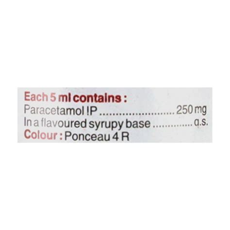 Buy Paracip 250mg Suspension 60ml Online At Upto 25 Off Netmeds