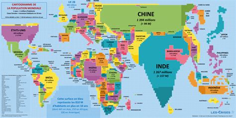 Cartogramme De La Population Mondiale