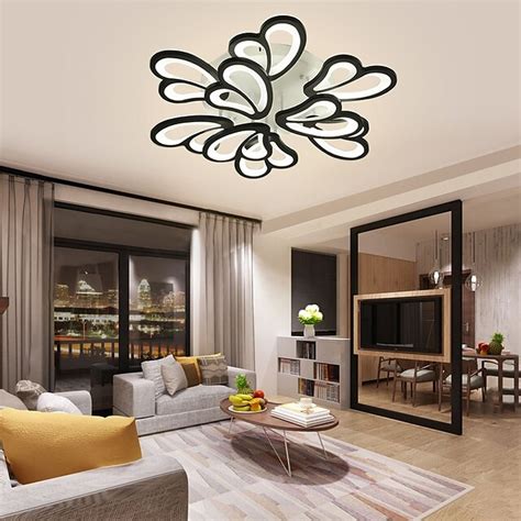 LED Ceiling Light Lotus Design 70cm Ceiling Lamp Modern Artistic Metal ...