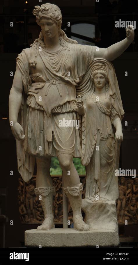 Roman Art Statue Of Dionysos Leaning On A Female Figure Hope