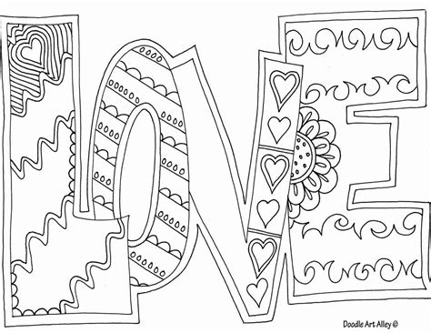 The Word Love Coloring Pages At GetColorings Free Printable