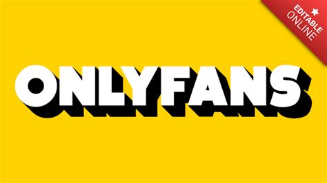 Onlyfans Efeito 3D Branco Em Fundo Amarelo Gerador De Efeitos De Texto