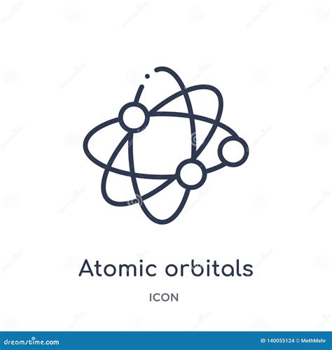 Atomic Orbitals Vector Icon On White Background Flat Vector Atomic