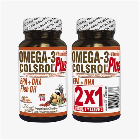 Omega 3 con Vitamina E Colsrol Plus Natural Freshly 50 cápsulas