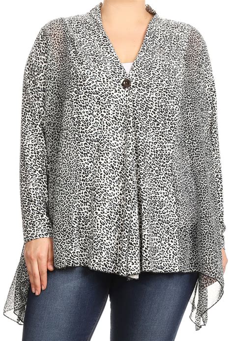 Plus Size Womens Long Sleeve Open Front Cardigan Knit Top Sweater Cover Up Grey 1x 17040