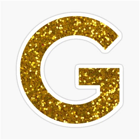 GOLD LETTER G GOLD GLITTER Sticker For Sale By Pascally Redbubble