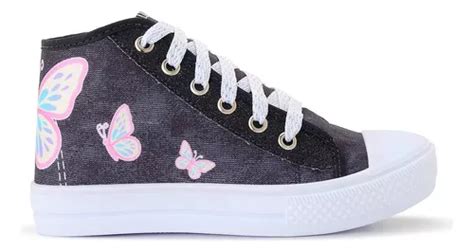 T Nis Infantil Feminino Borboleta Menina Glitter Botinha