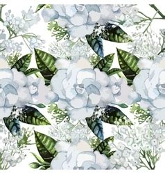 Watercolor Pussy Willow Pattern Royalty Free Vector Image