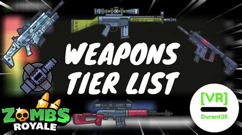 Zombs Royale Weapons Tier Lists Vr Durant Youtube