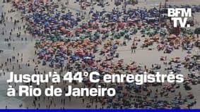 Brésil à l approche du carnaval Rio de Janeiro enregistre 44C