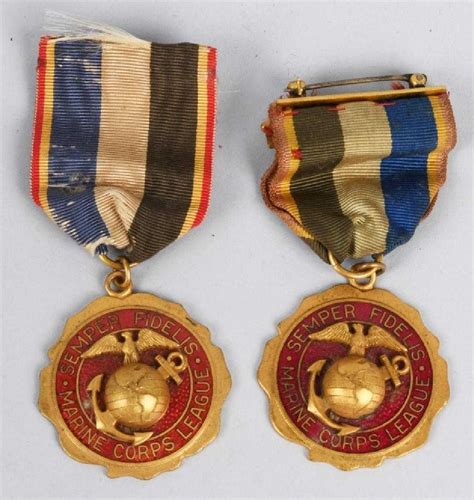 USMC VINTAGE MARINE CORPS LEAGUE - BADGES - MEDALS