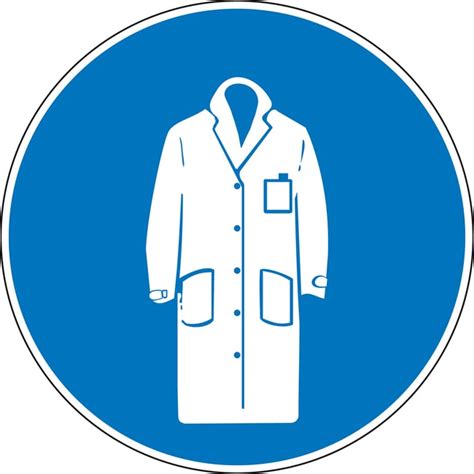 Brady Wear Lab Coats Sign Without Text Facility Safety And Maintenance