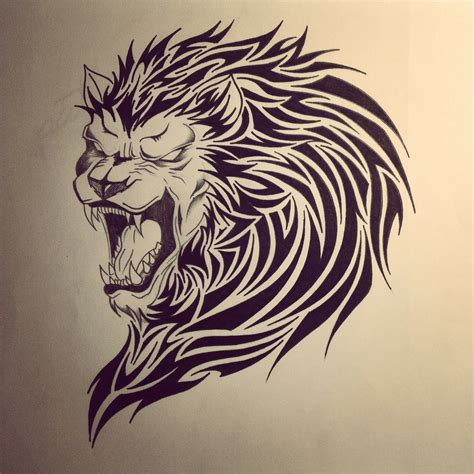 Lion Tribal Tattoo By Dirtfinger-d5w6o00 by salesas1 on DeviantArt