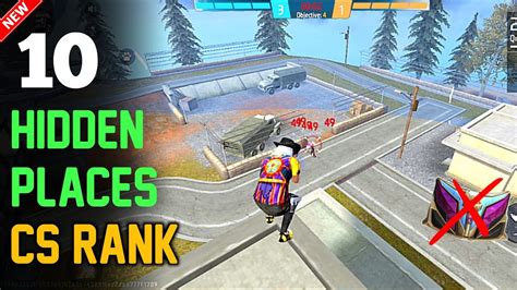 CS RANK HIDDEN PLACES IN FREE FIRE NEW SECRET PLACES IN FREE FIRE