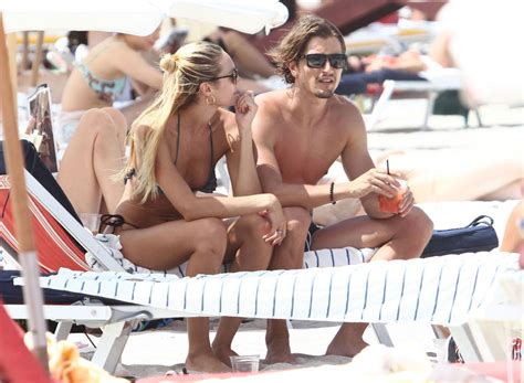 CANDICE SWANEPOEL Bikini Candids At The Beach In Miami HawtCelebs