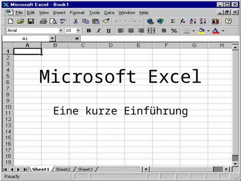 Ppt Microsoft Excel Eine Kurze Einf Hrung Programmaufbau Und