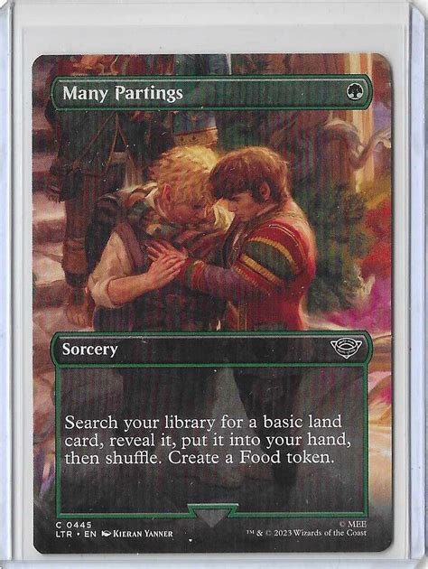 MTG Many Partings Borderless Lord Of The Rings LTR Common Card 0445