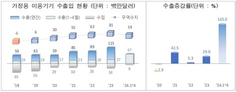 가정용 미용기기 올해 1월~4월 수출액 역대 최대 연말까지 2억달러 기대