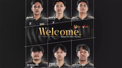 Dewa United Hades Perkenalkan Roster Untuk Liga Esports Nasional