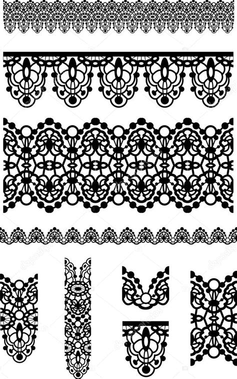 White Lace Border Vector