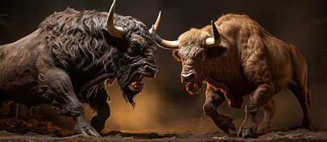 Premium Photo | Bull and cow fighting in the village