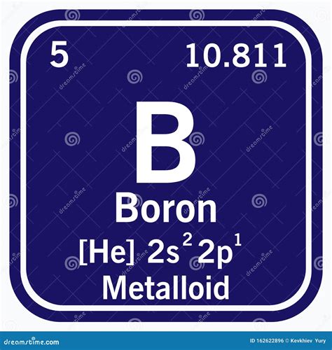 Boron Periodic Element Icon Chemical Boron Oxide Chemical Element