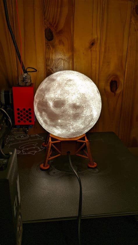 3d File Moon Lamp With Base・template To Download And 3d Print・cults