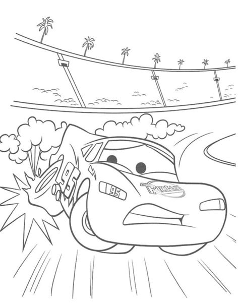 Cars Lightning Mcqueen Coloring Pages At Free