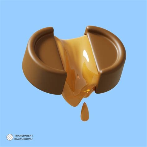 Caramelo Chocolate Caramelo Icono Aislado D Render Ilustraci N