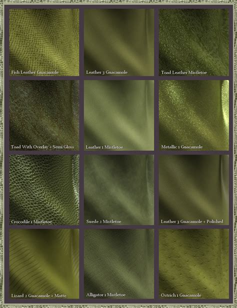 Exotic Leather Shader Presets 1 For Iray Daz 3D