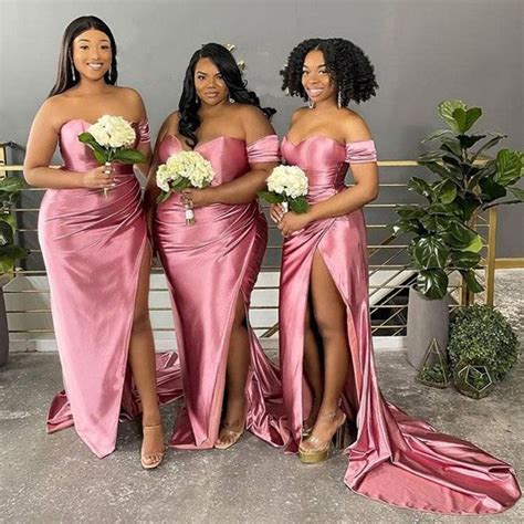 hot pink maid  honor dresses