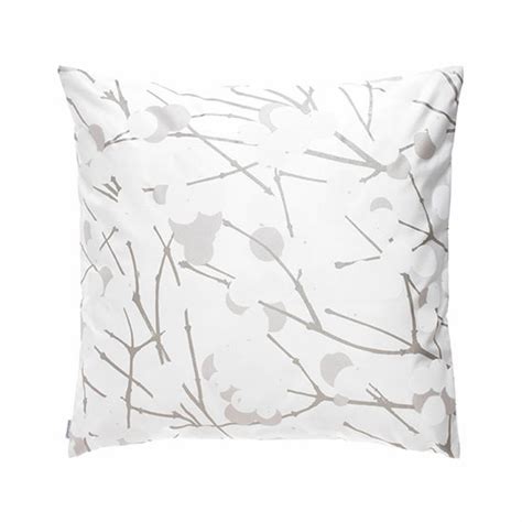 Marimekko Lumimarja White Silver Throw Pillow Throw Pillows