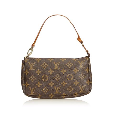 Louis Vuitton Monogram Pochette Accessoires Cuir Toile Marron Ref