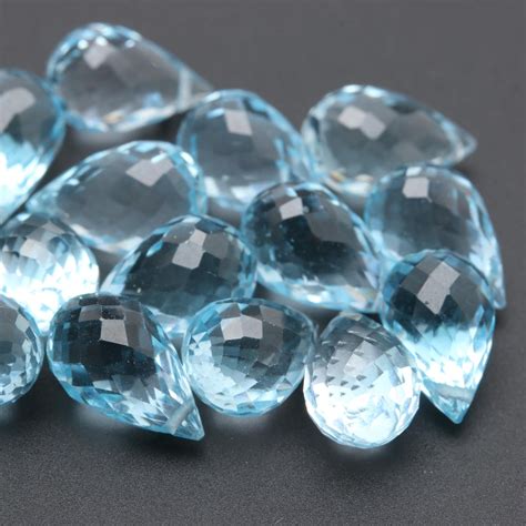 Loose 43.50 CTW Blue Topaz Gemstones | EBTH