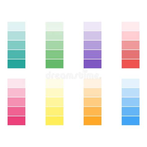 flat colors samples illustratoin vector colors palette stock vector