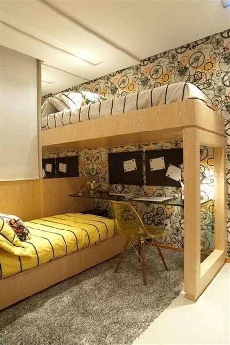 Beliche Em Quarto Pequeno - Beliche Planejada: +64 Ideias para Otimizar Espaço no Quarto Pequeno