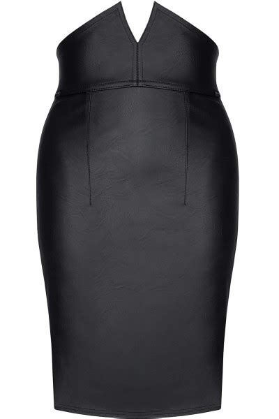 Kunstleder Rock mit Wege Reißverschluss Röcke Club Hot Fashion Odretto Highheels