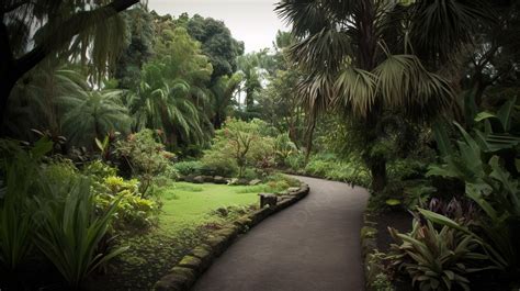 Path Leading Into An Outdoor Rainforest Filled With Green Grass And Plants Background Botanical