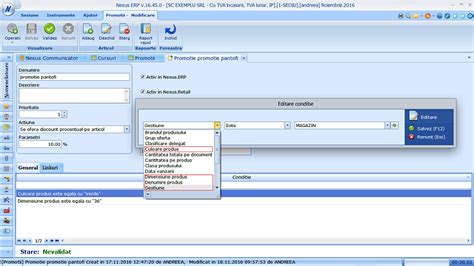 Nexus ERP Posibilitate Aplicare Conditii Noi In Cadrul Modulului De