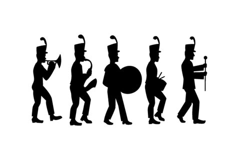 Marching Band Silhouette SVG Cut file by Creative Fabrica Crafts ...