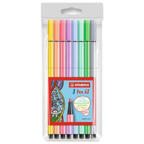 Carioca Stabilo Pen Mm Culori Set Pastelate Etui Plastic