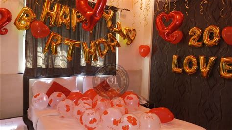 Birthday Surprise Decoration Ideas For Husband Balloon Decoration At Home Romantic Room