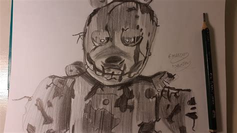 Como Desenhar Springtrap For Five Nights At Freddys Youtube