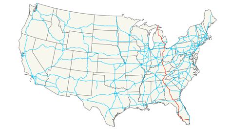 Us Interstate System Map Routes