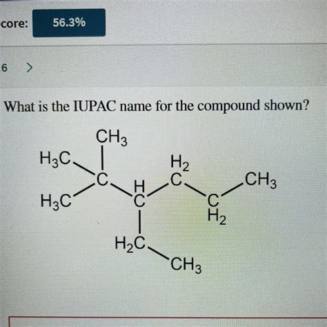 What Is The IUPAC Name For The Compound Shown Brainly