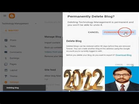 How To Permanently Delete Blog Blogger Account Delete Kaise Kare