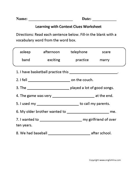 Context Clues For 3rd Grade