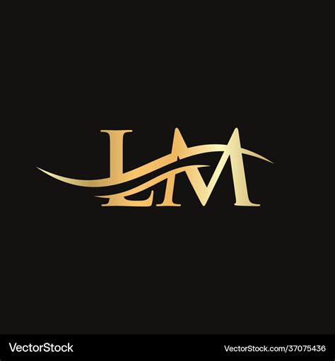 Initial Linked Letter Lm Logo Design Modern Vector Image