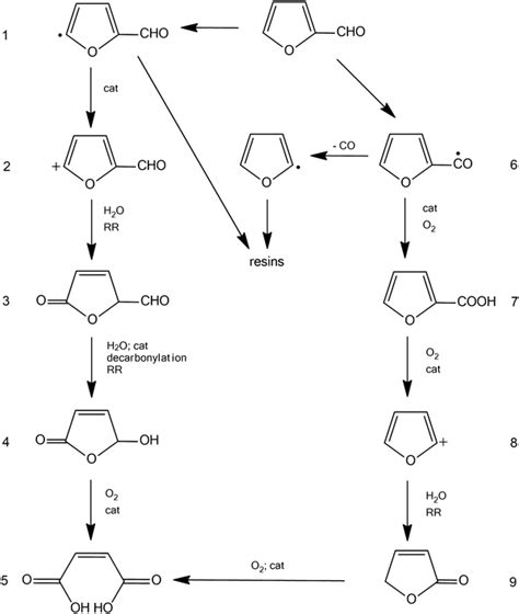 A Plausible Mechanism For Furfural Oxidation To Maleic Acid Rr E